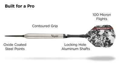 Foto 3 | Foto 3 | Dardos Viper Sinister Con Punta De Acero De Tungsteno 95%, 25 g Plateado - Venta Internacional