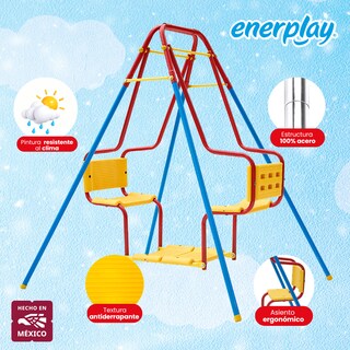 Foto 3 | Foto 3 | Columpio Doble Para Niños Twin 130x124 Cm – Enerplay