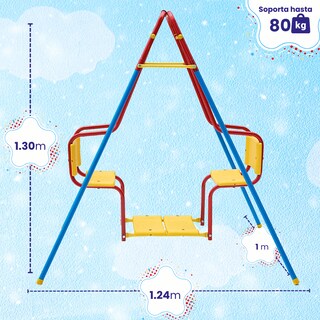 Foto 4 | Foto 4 | Columpio Doble Para Niños Twin 130x124 Cm – Enerplay