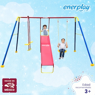 Foto 2 | Foto 2 | Columpio Con Resbaladilla Y Balancín Doble - Enerplay