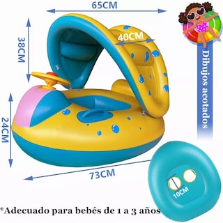 Foto 2 | Foto 2 | Salvavidas Flotante Eo Safe Imports Esi-18388 Azul para Bebés con Toldo
