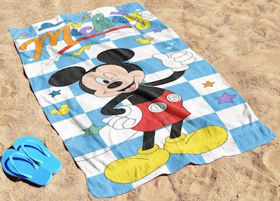 Foto 4 | Foto 4 | Toalla De Playa Jay Franco Disney Mickey Mouse A Cuadros Para Niños - Venta Internacional.