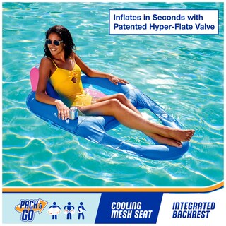 Foto 2 | Foto 2 | Tumbona De Piscina Swimways Spring Float Premium, Reclinable Para Adultos - Venta Internacional.