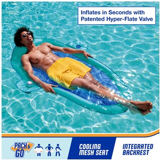 Foto 2 | Foto 2 | Tumbona De Piscina Swimways Spring Float Premium Suncatcher Para Adultos - Venta Internacional.