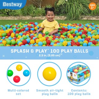 Foto 2 | Foto 2 | Pelotas De Plástico Bestway De 100 Unidades Para Jugar En Interiores Y Exteriores - Venta Internacional.