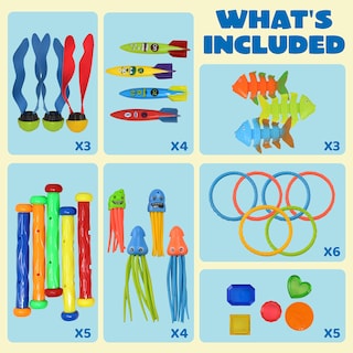 Foto 2 | Foto 2 | Set de 30 Juguetes para Piscinas Joyin con Bolsa de Almacenamiento para Niños De 3 A 12 Años - Venta Internacional