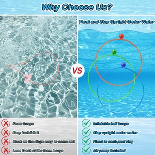 Foto 3 | Foto 3 | Anillos De Buceo Pool Toys Jasonwell Swim Thru, 28 Unidades, Para Niños - Venta Internacional.