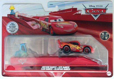 Foto 1 | Foto 1 | Venta Internacional - Toy Disney Cars Se Estrellan Para Lanzar Lightning Mcqueen A Escala 1:55