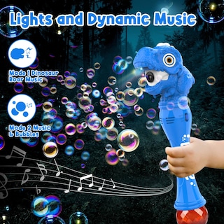 Foto 5 | Foto 5 | Bubble Wand Toy Britik Bubble Blower, Diseño De Dinosaurio, Azul - Venta Internacional.