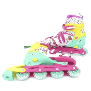 Foto 1 | Foto 1 | Patines En Linea Led Minions Fluffy Ajustables Infantiles Rosa 19-21