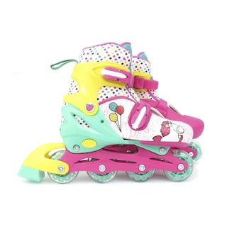 Foto 2 | Foto 2 | Patines En Linea Led Minions Fluffy Ajustables Infantiles Rosa 19-21
