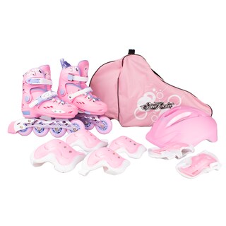 Foto 7 | Foto 7 | Combo De Patines Ajustables Pro Plus Color Rosa Con Mochila Y Protecciones Incluidas