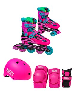 Foto 1 | Foto 1 | Patines Roller Derby con Casco Rosa