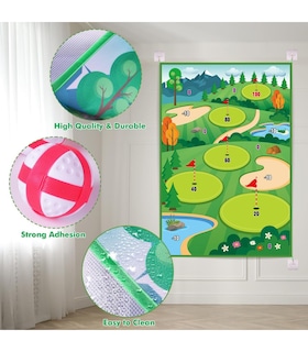 Foto 3 | Foto 3 | Juego De Golf Para Niños Con Tapete Para Interiores Con Pelotas Verde