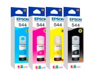 Kit de Tintas Epson T544 color Negro/Cyan/Magenta y Amarillo para Impresora L3110 L1110 L3150 L5190