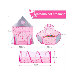 Foto 2 | Foto 2 | Castillo de Juguete Nayumi Rosa Infantil