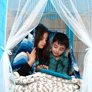 Foto 6 | Foto 6 | Play Tent Toynk Blue Hexagon Fantasy Castle Princess Kids - Venta Internacional.