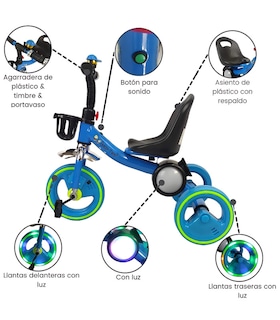Foto 2 | Foto 2 | Triciclo Para Niños Esfera Musical Con Luz Y Sonido Hasta 25kg