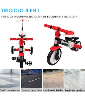 Foto 5 | Foto 5 | Triciclo Para Niños 4 En 1 Bicicleta De Equilibrio Y Balance