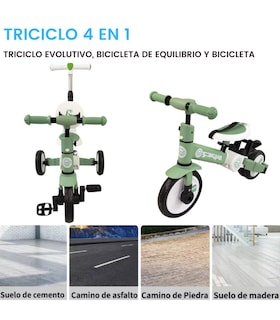 Foto 5 | Foto 5 | Triciclo Para Niños 4 En 1 Bicicleta De Equilibrio Y Balance
