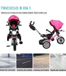 Foto 5 | Foto 5 | Triciclo Genérica color Rosa para Niña