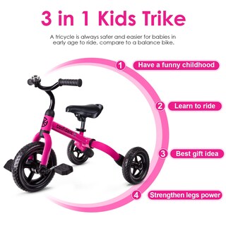 Foto 3 | Foto 3 | Bicicleta De Equilibrio Plegable Tricycle Ygjt 3 En 1 Para Niños De 2 A 5 Años, Rosa - Venta Internacional.