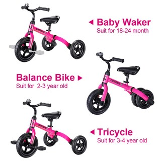 Foto 4 | Foto 4 | Bicicleta De Equilibrio Plegable Tricycle Ygjt 3 En 1 Para Niños De 2 A 5 Años, Rosa - Venta Internacional.