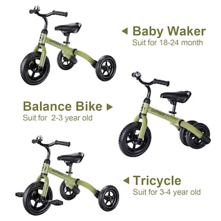 Foto 3 | Foto 3 | Bicicleta De Equilibrio Plegable Tricycle Ygjt 3 En 1 Para Niños De 2 A 5 Años - Venta Internacional.