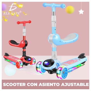 Foto 8 | Foto 8 | Scooter Infantil Elegate Montable con Luces Led Rosa
