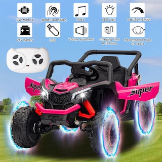 Foto 2 | Foto 2 | Ride On Car Finito 4wd 24 V Para Niños Con Mando A Distancia, Color Rosa - Venta Internacional.
