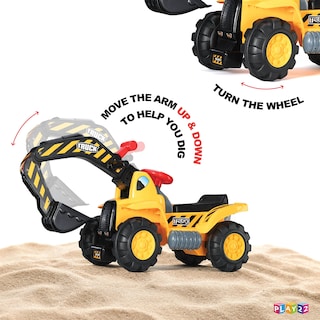 Foto 6 | Foto 6 | Tractores De Juguete Ride On Excavator Con Música Para Niños Con Casco - Venta Internacional.
