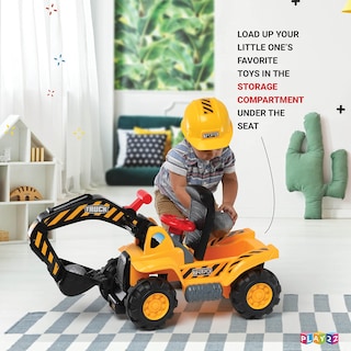 Foto 7 | Foto 7 | Tractores De Juguete Ride On Excavator Con Música Para Niños Con Casco - Venta Internacional.