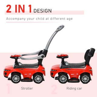 Foto 4 | Foto 4 | Juguete Push Car Aosom 2 En 1 Para Niños Pequeños De 1 A 3 Años, Rojo - Venta Internacional.