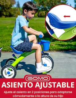 Foto 4 | Foto 4 | Triciclo para Niños Multifuncional Azul con Bastón de Empuje