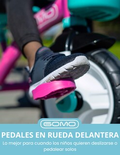 Foto 5 | Foto 5 | Triciclo para Niños Multifuncional Azul con Bastón de Empuje