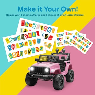 Foto 4 | Foto 4 | Coche Eléctrico Para Niños Ride On Truck Kidzone Con Batería De 12 V, Color Rosa - Venta Internacional.