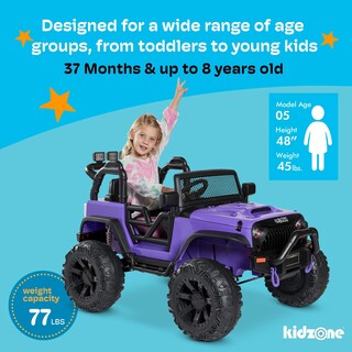 Foto 5 | Foto 5 | Ride On Truck Kidzone 12 V Kids, Tamaño Grande, 2 Plazas, Con Mando A Distancia - Venta Internacional.