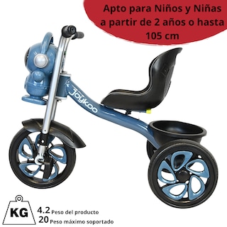 Foto 5 | Foto 5 | Triciclo Para Niños Astronauta Con Luz Sonido Ruedas De Eva Y Canasta Trasera Apto A Partir De 2 Años Soporta Hasta 20 Kg - Azul