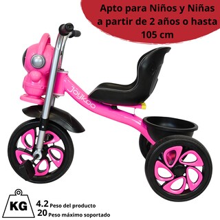 Foto 5 | Foto 5 | Triciclo Para Niños Astronauta Con Luz Sonido Ruedas De Eva Y Canasta Trasera Apto A Partir De 2 Años Soporta Hasta 20 Kg - Rosa