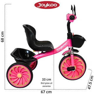 Foto 4 | Foto 4 | Triciclo Para Niños Torreta Con Luz Y Sonido Ruedas De Eva Apto A Partir De 2 Años Soporta Hasta 20 Kg - Rosa