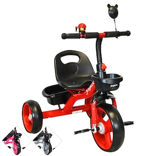 Foto 1 | Foto 1 | Triciclo Para Niños Con Timbre Ruedas De Eva Canastas Trasera Y Delantera Apto A Partir De 2 Años Soporta Hasta 20 Kg - Rojo