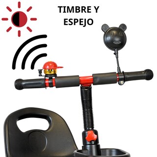 Foto 2 | Foto 2 | Triciclo Para Niños Con Timbre Ruedas De Eva Canastas Trasera Y Delantera Apto A Partir De 2 Años Soporta Hasta 20 Kg - Rojo