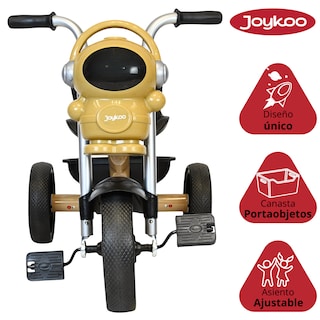 Foto 3 | Foto 3 | Triciclo Para Niños Astronauta Con Luz Sonido Ruedas De Eva Y Canasta Trasera Apto A Partir De 2 Años Soporta Hasta 20 Kg Dorado