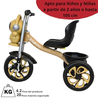 Foto 5 | Foto 5 | Triciclo Para Niños Astronauta Con Luz Sonido Ruedas De Eva Y Canasta Trasera Apto A Partir De 2 Años Soporta Hasta 20 Kg Dorado