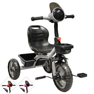 Foto 1 | Foto 1 | Triciclo Para Niños Torreta Con Luz Y Sonido Ruedas De Eva Apto A Partir De 2 Años Soporta Hasta 20 Kg - Gris