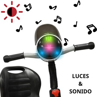 Foto 2 | Foto 2 | Triciclo Para Niños Torreta Con Luz Y Sonido Ruedas De Eva Apto A Partir De 2 Años Soporta Hasta 20 Kg - Gris