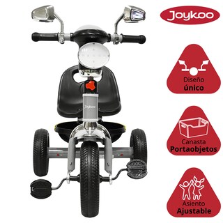 Foto 3 | Foto 3 | Triciclo Para Niños Faro Con Luz Y Sonido Espejos Ruedas De Eva Apto A Partir De 2 Años - Gris