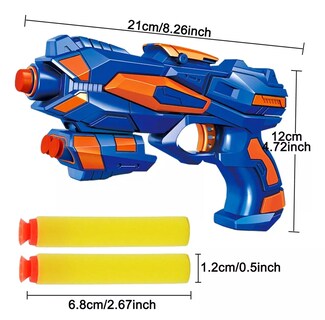 Foto 5 | Foto 5 | 2 Pistola Belug de Juguete de Dardos Espuma Compatible Nerf color Azul / Naranja