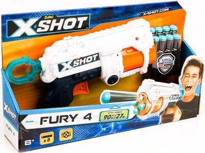 Foto 1 | Foto 1 | Lanzador De Dardos De Espuma Xshot Excel Fury 4 Con 8 Dardos Multicolor - Venta Internacional.