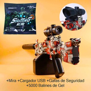 Foto 4 | Foto 4 | Rifle De Hidrogel Para Jugar Al Aire Libre, Juguete De Disparo Eléctrico Automático Rojo